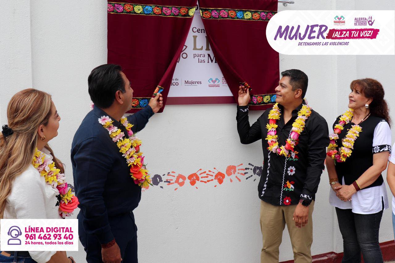 Se inaugura el Centro LIBRE para las mujeres en el municipio de Tacpatán.