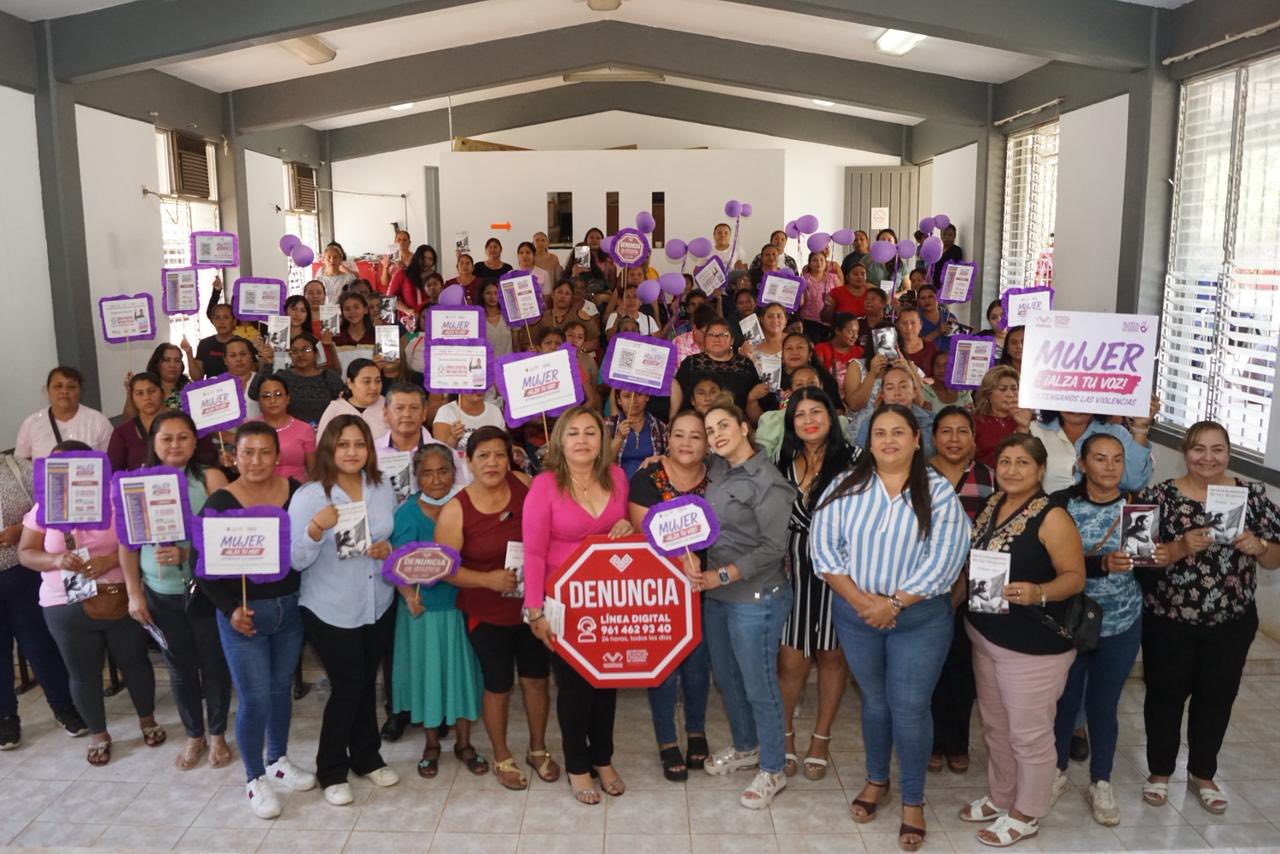 Campaña “Mujer, ¡alza tu voz! Detengamos las violencias”, en el municipio El Parral.